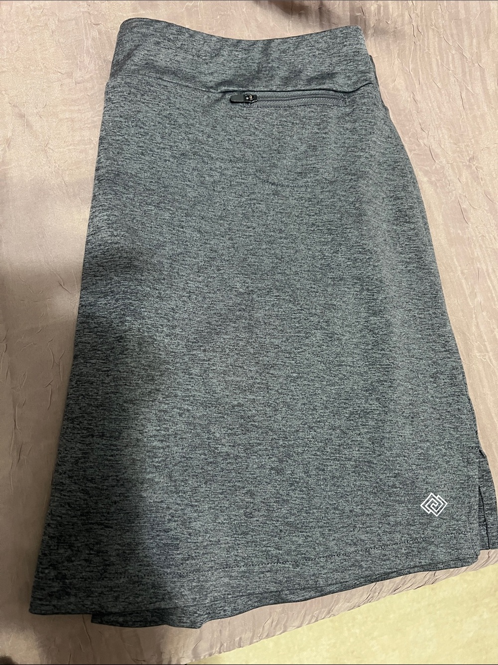 ZELOS Size L Athletic Heather Gray Women's Performance Skort